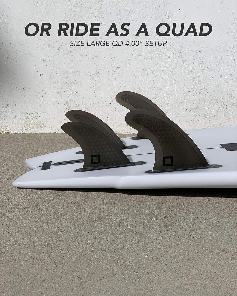 Surf Squared Honeycomb Fiberglass Performance Surf Fins – Fits Futures Single Tab - Ride as Twin, Thruster, or Quad – Durable, Lightweight & Versatile - Image 4